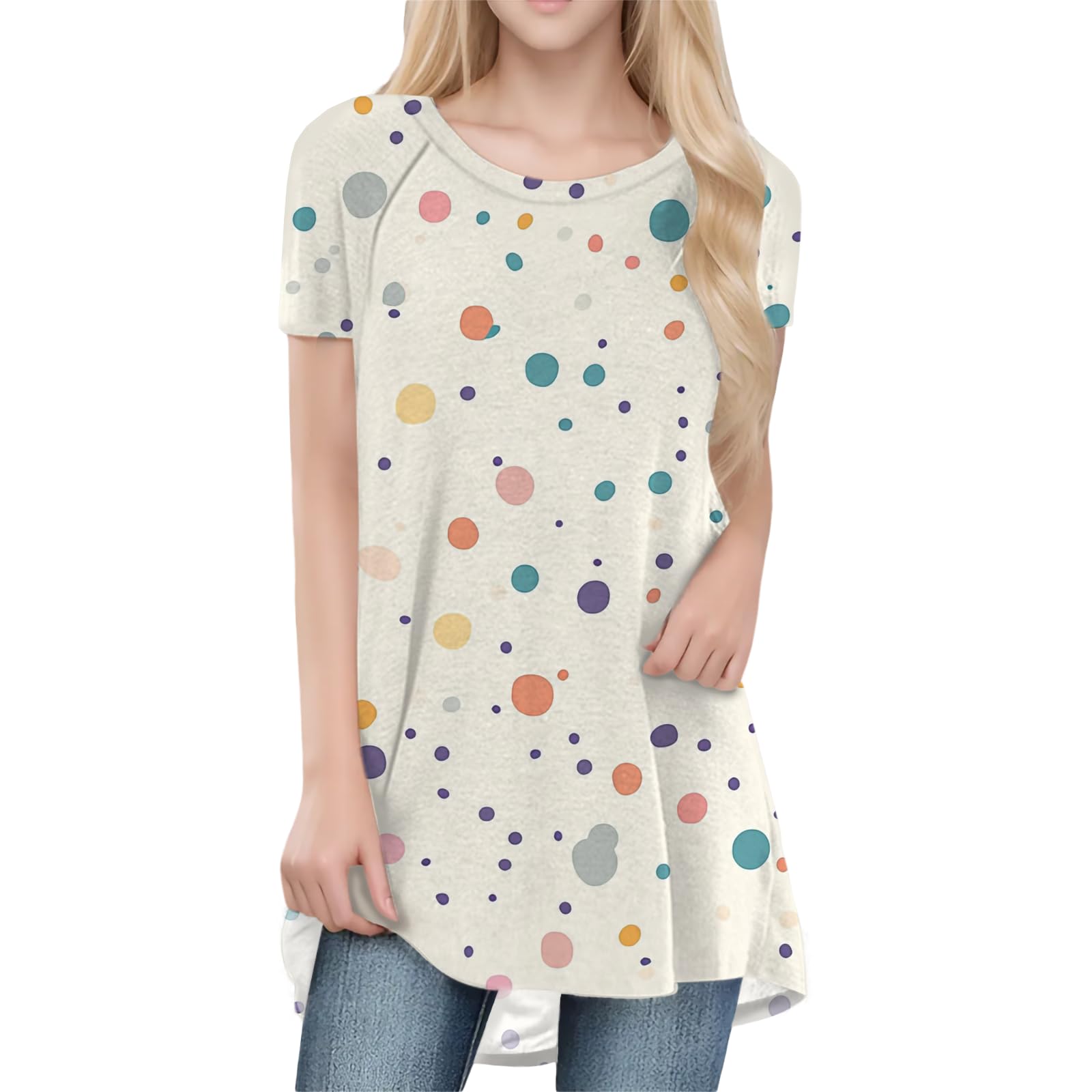 Womens Tops Loose Casual Trendy Curved Hem Loose Fit Daily Wear Summer Dressy Soft Graphic Tees Outfits 2025