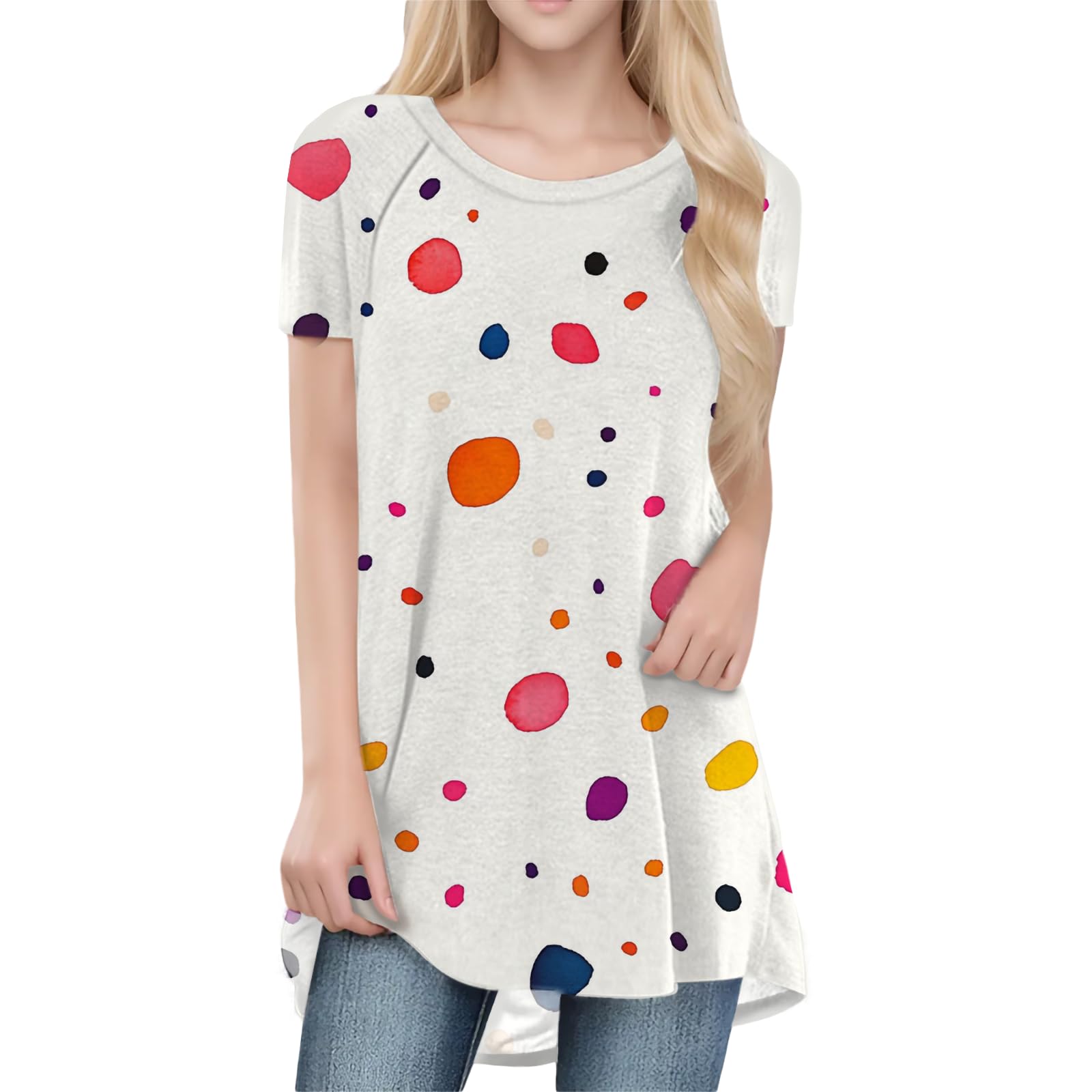 Womens Tops Loose Casual Trendy Curved Hem Loose Fit Daily Wear Summer Dressy Soft Graphic Tees Outfits 2025