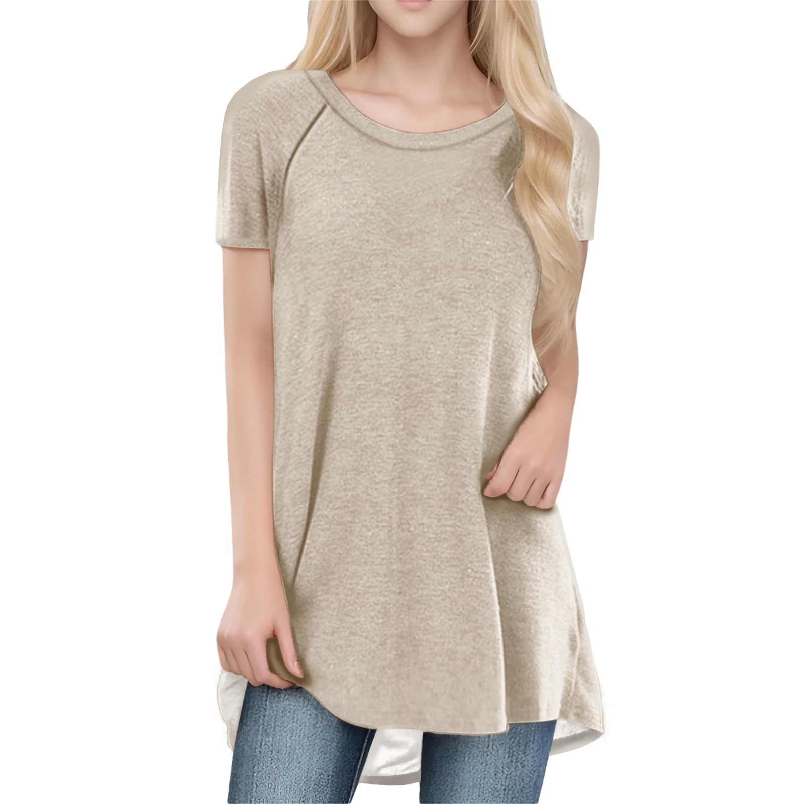 Womens Tops Loose Casual Trendy Curved Hem Loose Fit Daily Wear Summer Dressy Soft Graphic Tees Outfits 2025