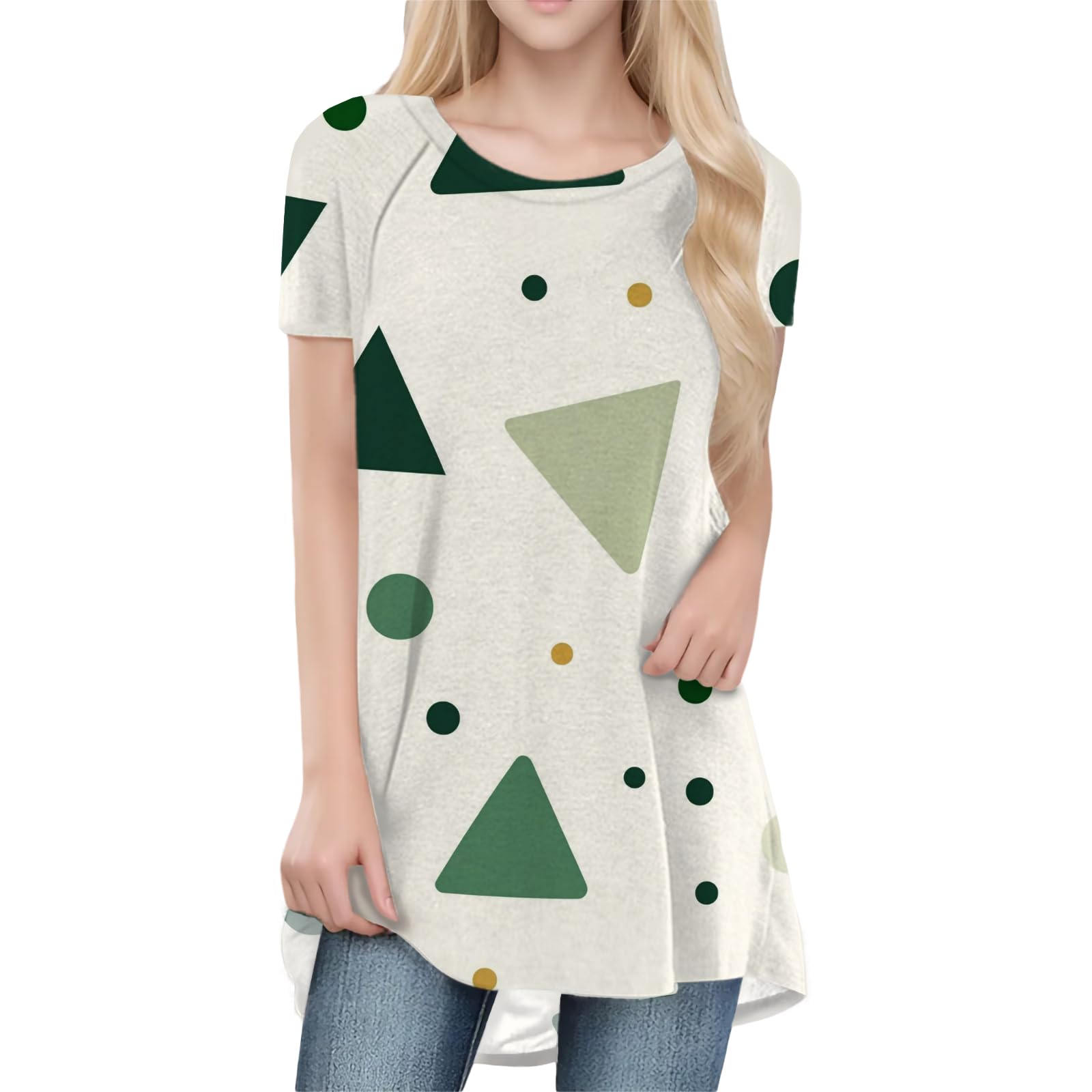 Womens Tops Loose Casual Trendy Curved Hem Loose Fit Daily Wear Summer Dressy Soft Graphic Tees Outfits 2025